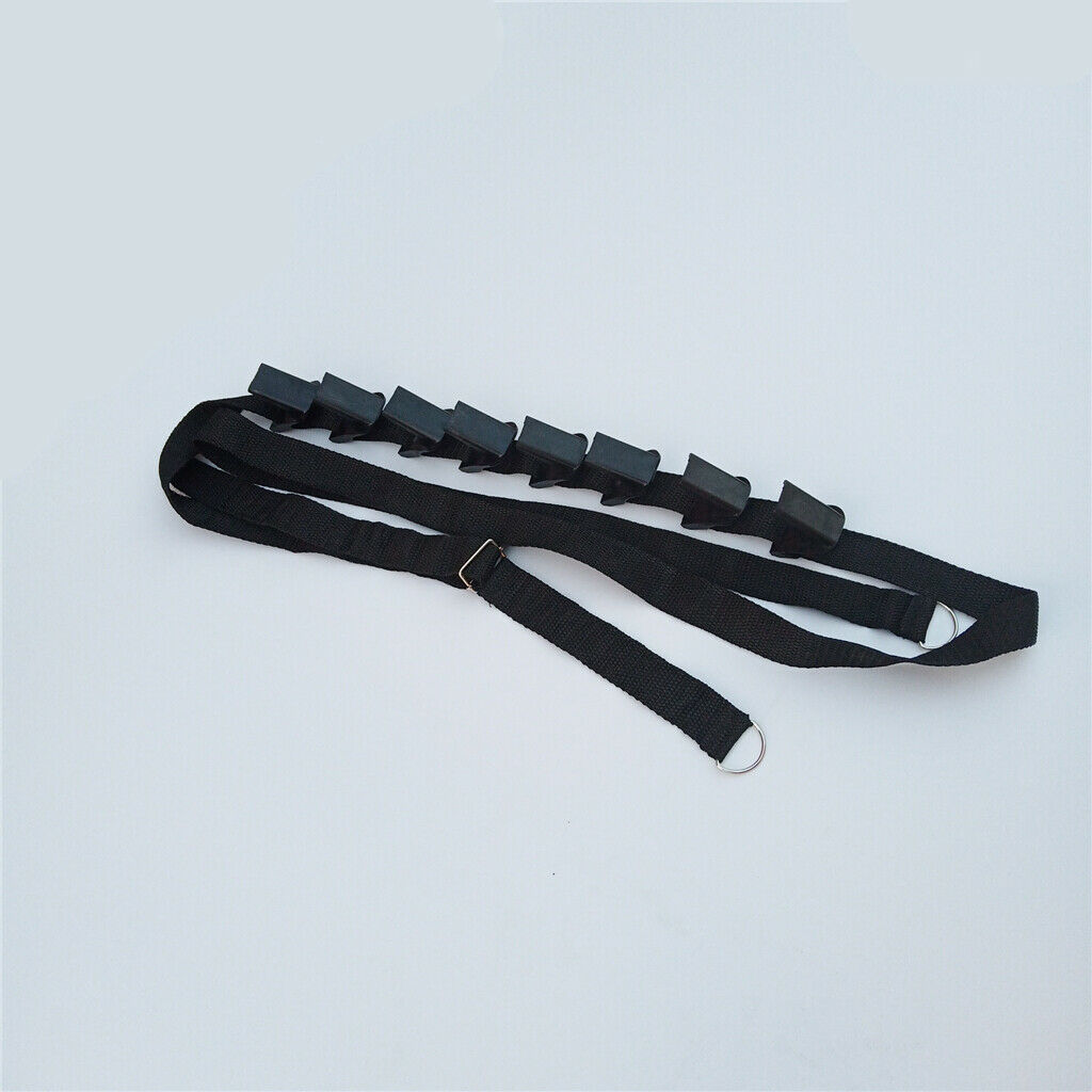 2 Pcs Over Door Hanger Nylon Straps Bag Coat Umbrella Rack Organizer Black