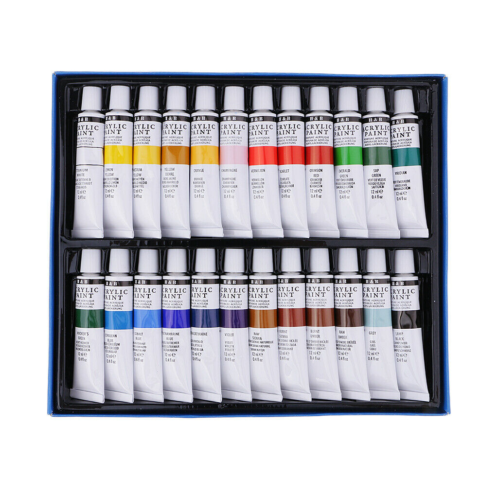 24 Colors Adults Acrylic Paint Drawing Painting Pigments Supply For Ceramic