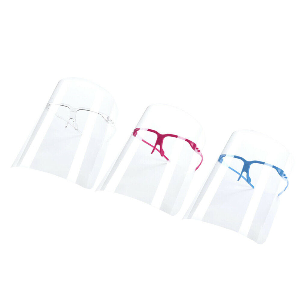3 Pieces Full Face Shield Reusable Goggles Anti Splash Saliva Anti-Spitting