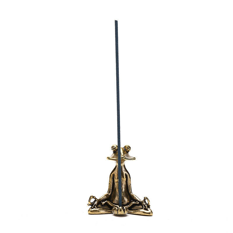 1PC Retro Ornament Incense Burner Frog Statue Animal Accessories Sculpture H Kt