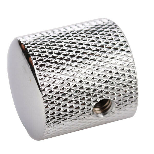 2x Chrome Plated Metal Domed Volume Tone Control Knobs Electric Guitar Part