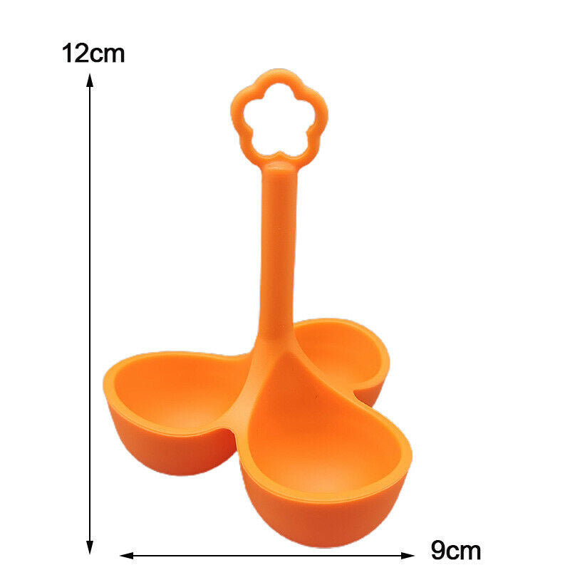 3 Holes Egg Container Handle Separator Boiled Egg Holder Silicone Tr.l8