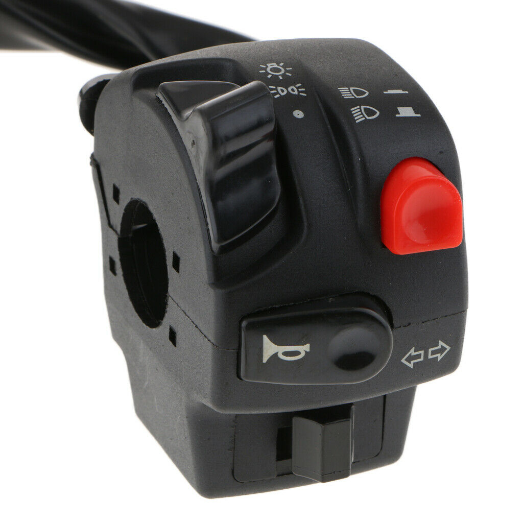 Plastic 12V Motorcycle 22mm Handlebar Horn Turn Signal Haed Light Indicators