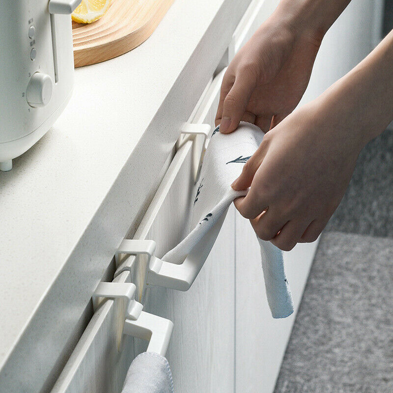 Towel Rack Over Door Towel Bar Hanging Holder Kitchen Cabinet Towel Rag Rack