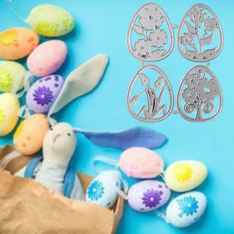 4Pcs Easter Eggs  Metal Cutting Dies Stencil Scrapbooking DIY Album Stamp Paper