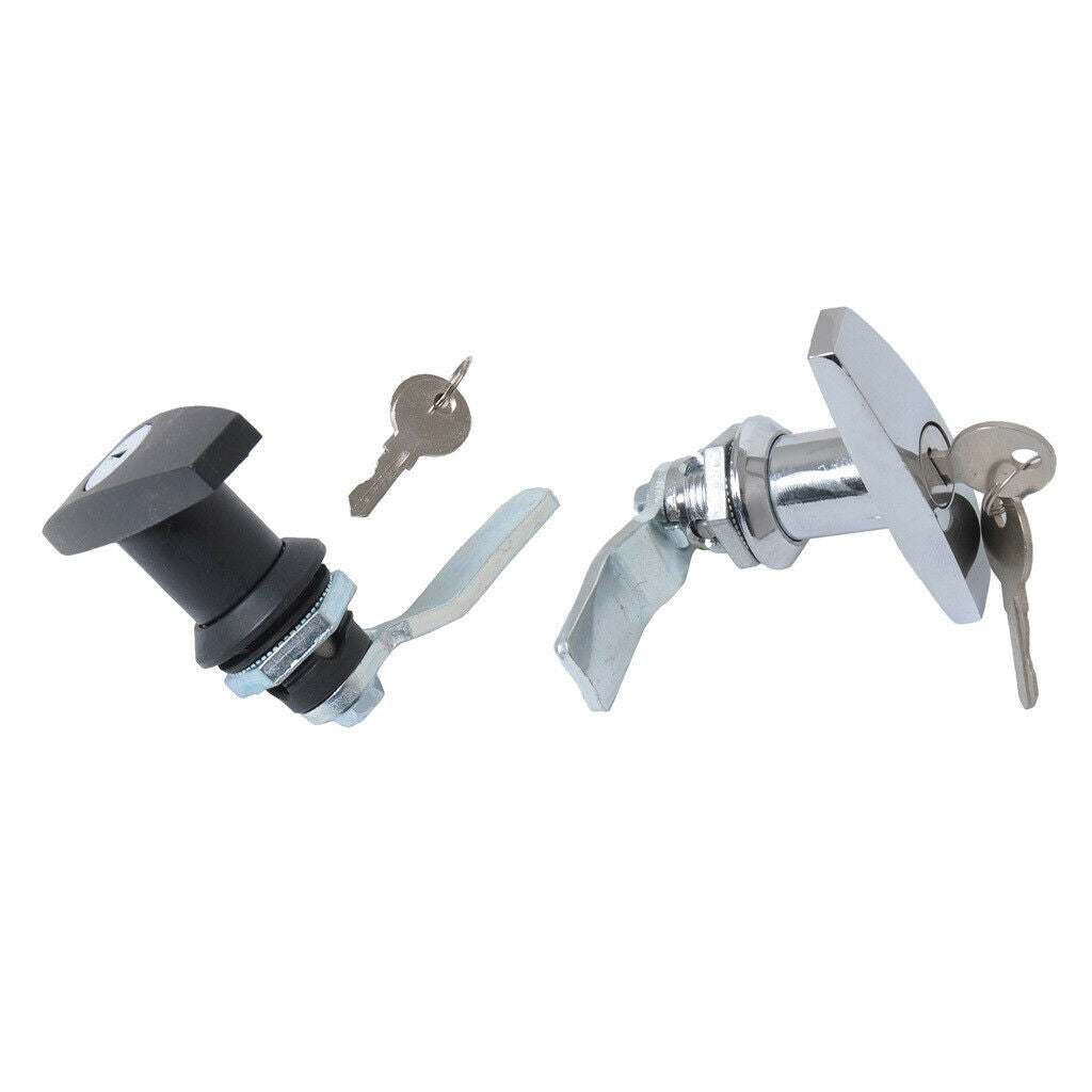 2pcs Keyed T-Handles Lock Locking Set for Boat Marine RV Door Gate