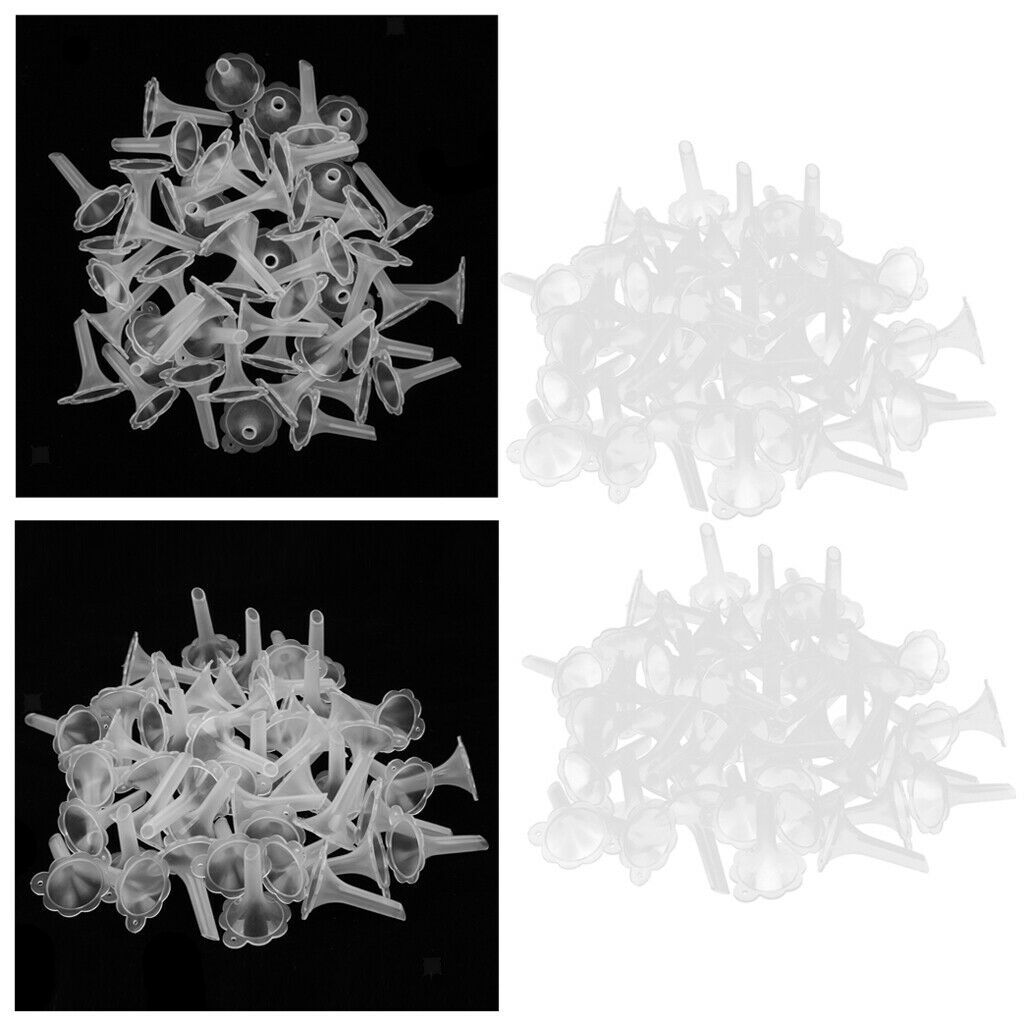 100X Plastic Mini Funnels for Filling Perfume Diffuser Bottles Liquid Oils