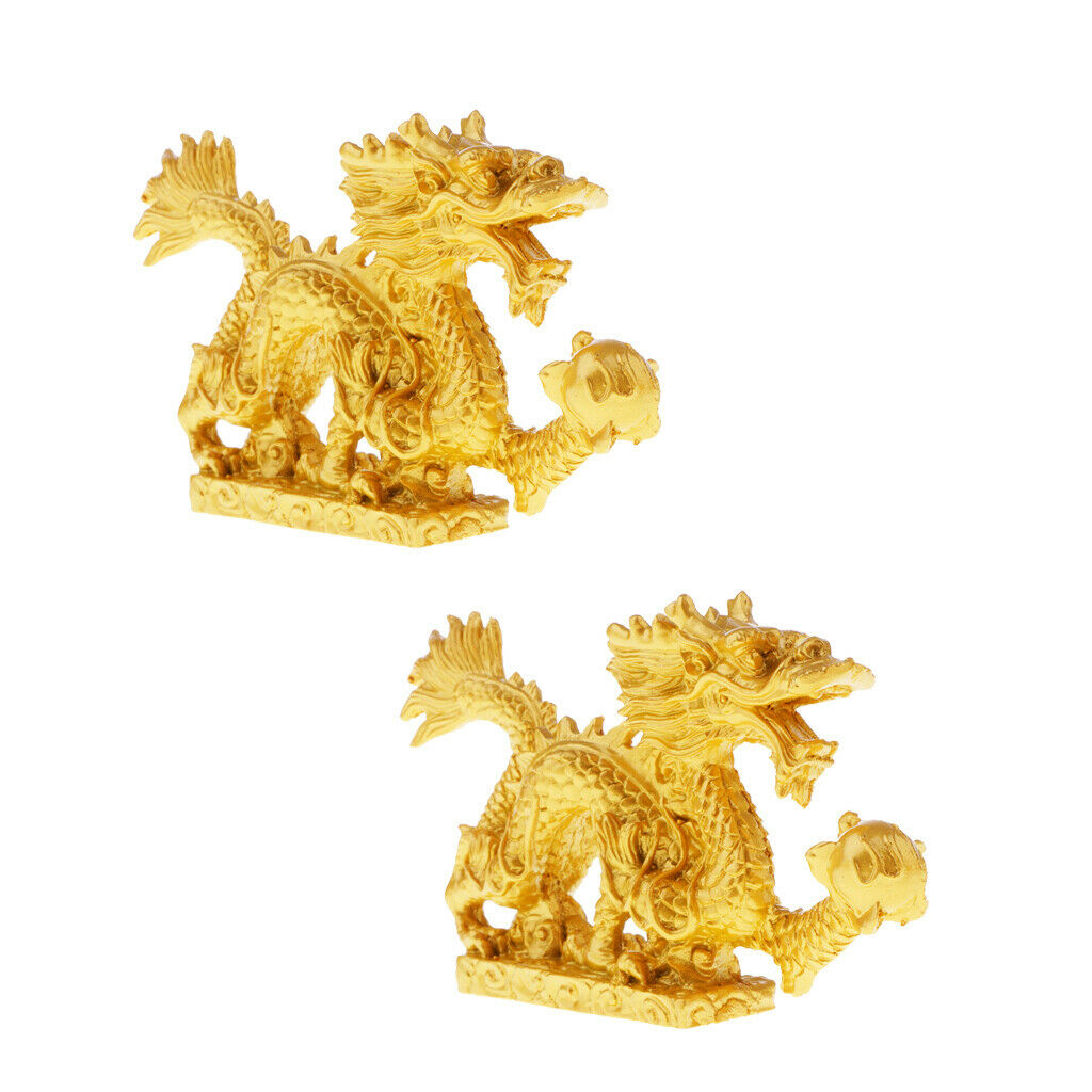 2pcs Chinese Zodiac Twelve Statue Dragon Statue Ornament Home Furnishings #1