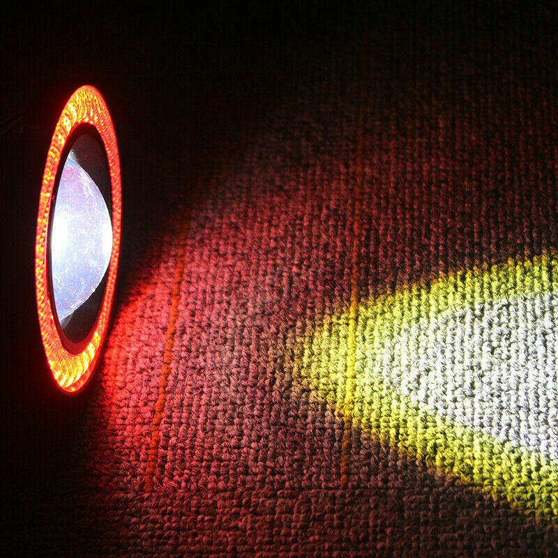 3.5" LED Car White Fog Light Red Angel Eyes Standlichtringe Driving Head Lamp