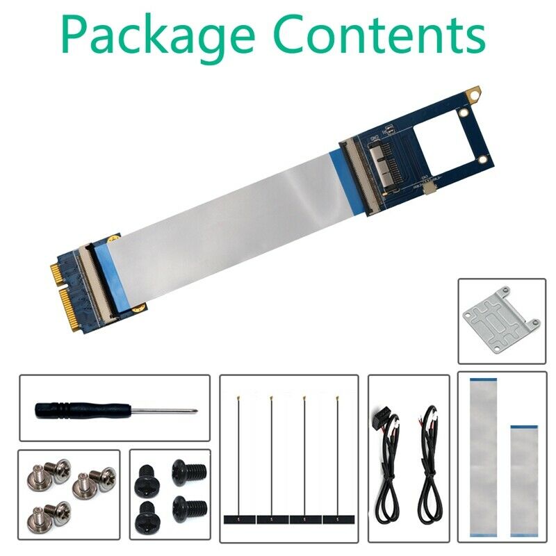 Mini PCI-E to BCM94360CD Flexible Extender Cable 12+6Pin Adapter Support Wifi A8