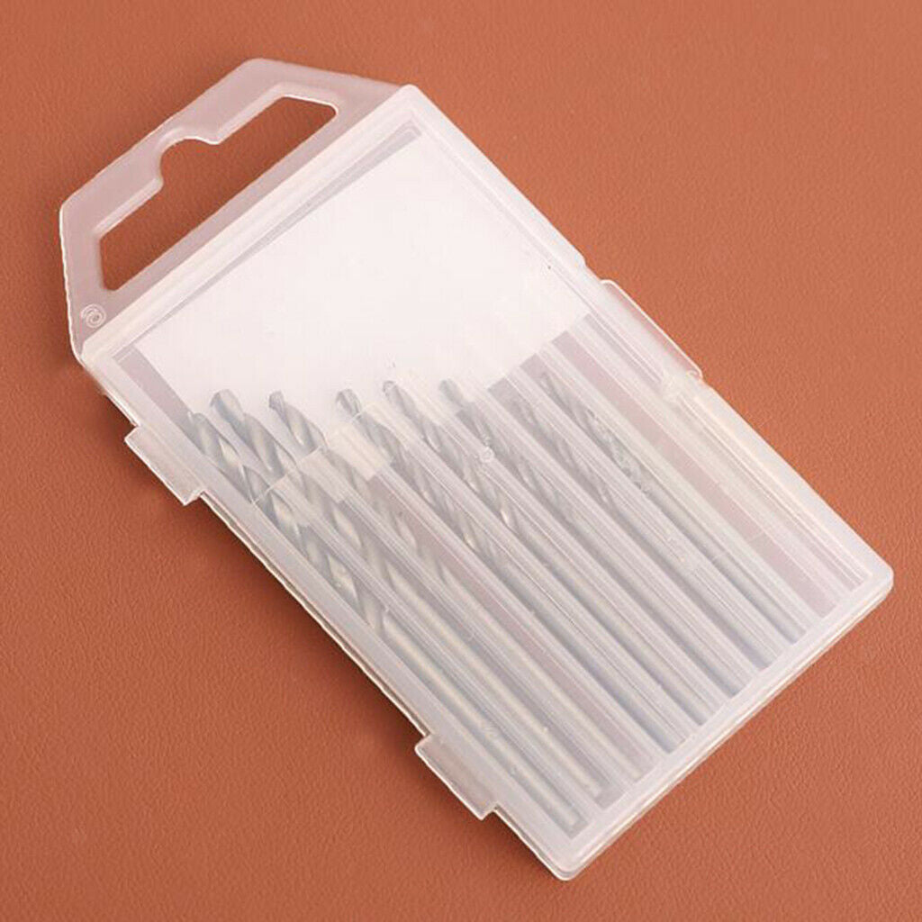 10pcs Drill Bit Set Twist Round Shank Hand Drill Bits General Low-hardness