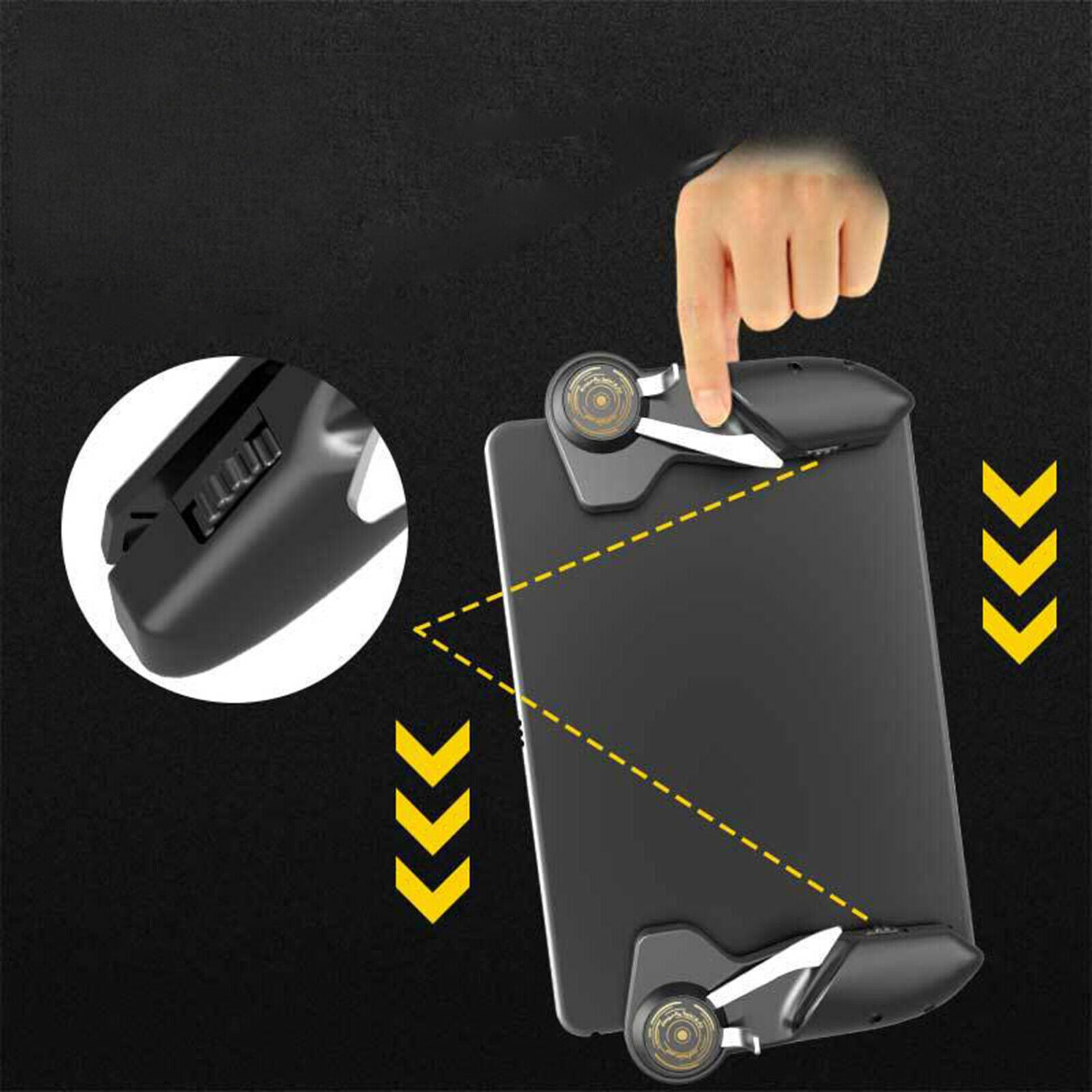 Six Finger Game Joystick Trigger Handle Kits For iPad Tablet Cellphone PUBG Game