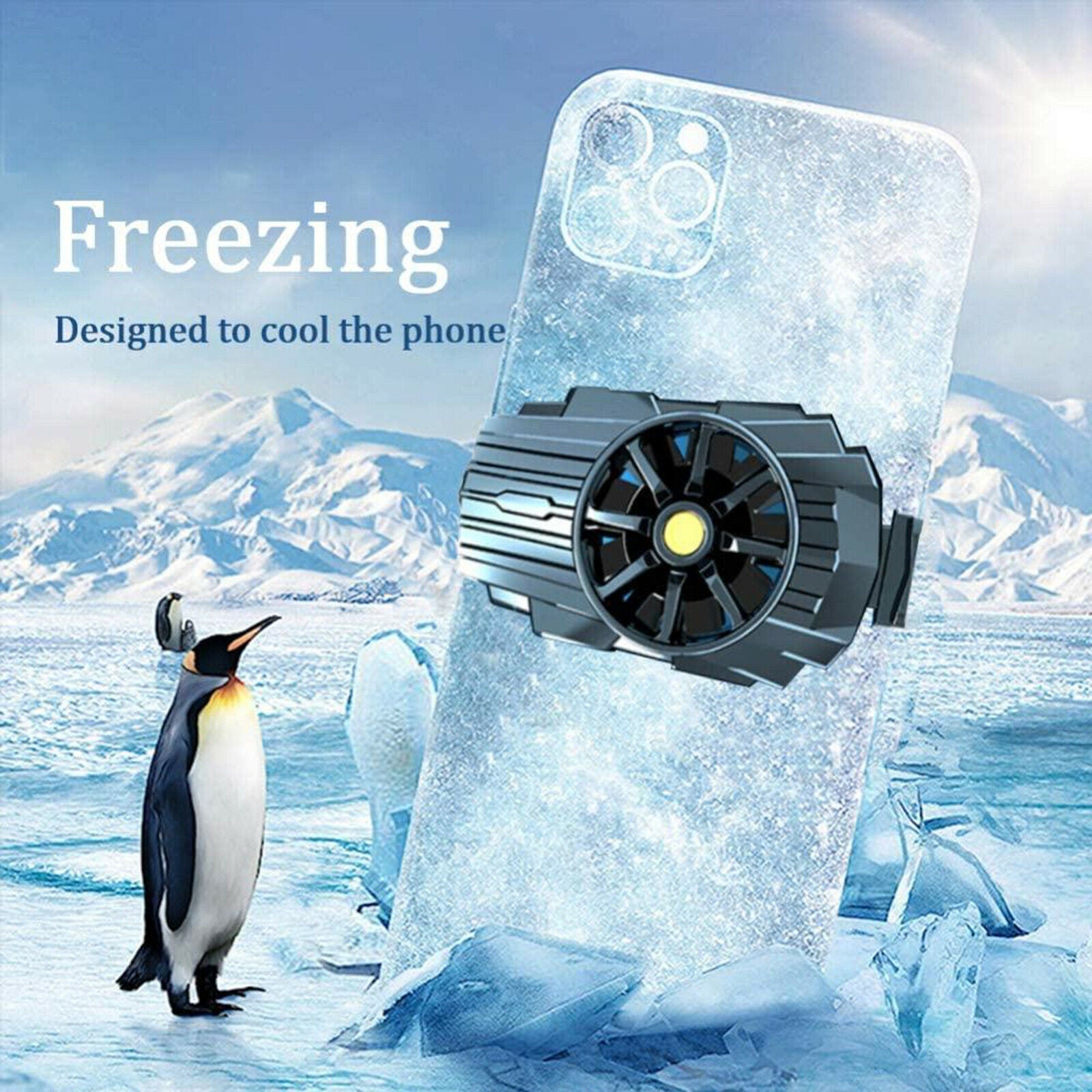 Phone Cooling Fan with Semi-Conductor Cooling Chip For Cellphone 4.7"-7.5"