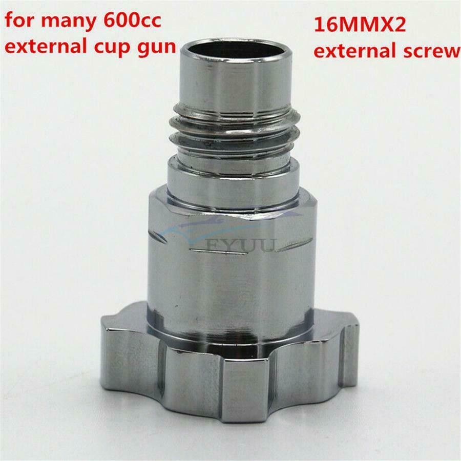 M16×2mm External Thread Copper Spray Gun Connector For PPS Adapter Spray Gun Cup