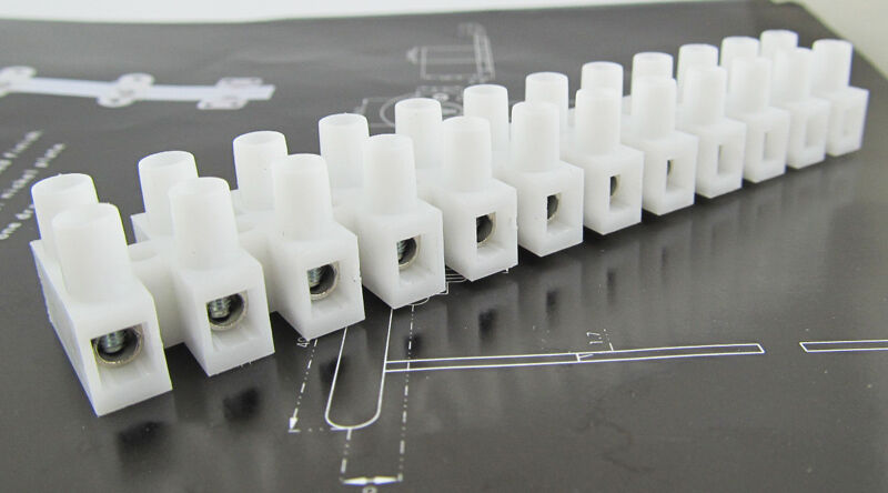 5 pcs Wire 12 Position Barrier Terminal Strip Block 450V 30A 22-10 AWG