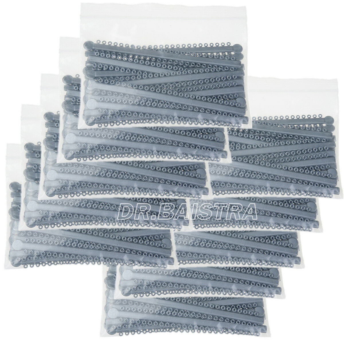 50 Packs Dental Orthodontic Ligature Ties Gray 1000pcs Ties/Pack