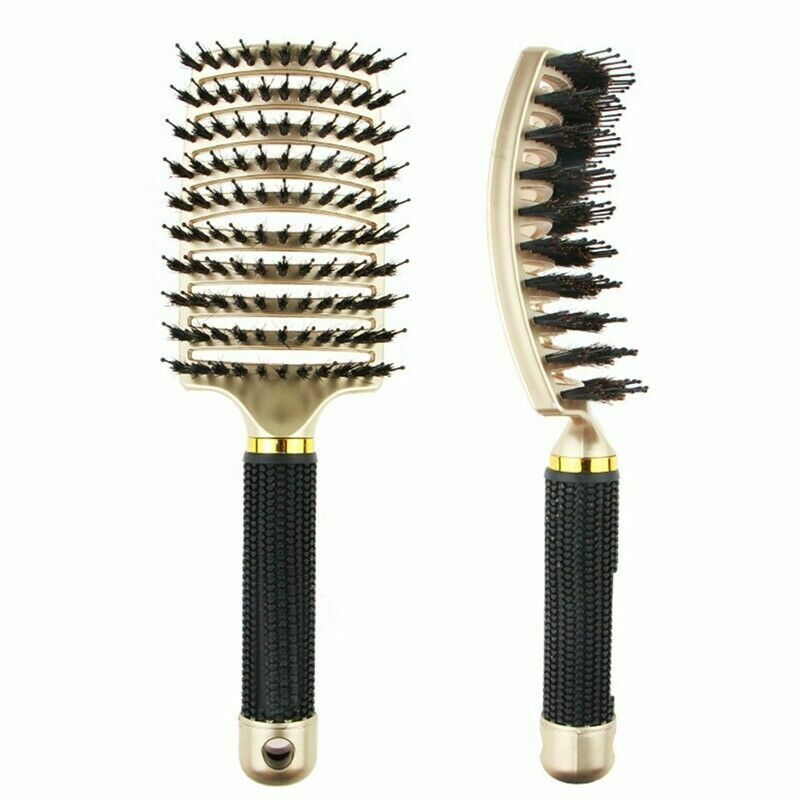 Boar Bristle Hair Brush Vented Detangling Hair Combs for Women Curly Wavy Hairs