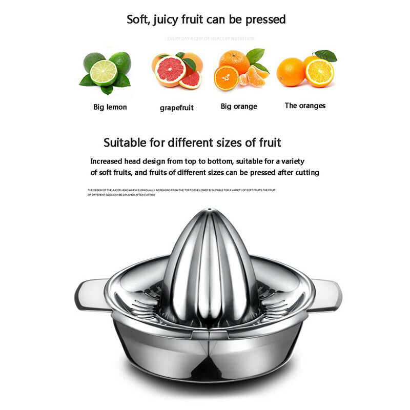 Portable lemon orange manual fruit juicer 304 stainless steel kitchen tool^m_DD