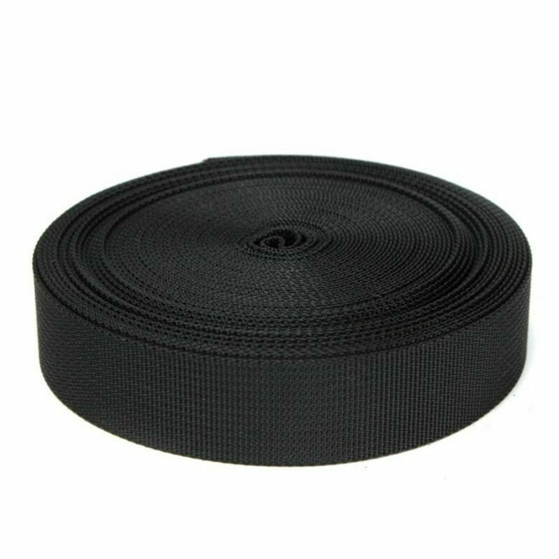 1 Meter 25mm Wide Black Nylon Heavy Webbing Strap Thick Knapsack Belt