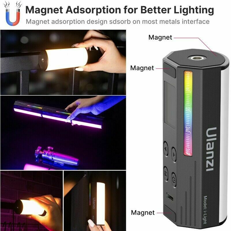 Mini Handheld LED RGB Stick Light 2500-9000K Photography Video Lighting Tube