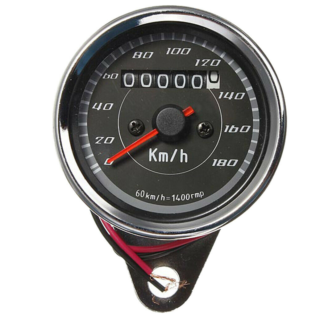 2 Wires Blue LED Speedometer Odometer Multifunction Gauge 0-180 km/h 12V