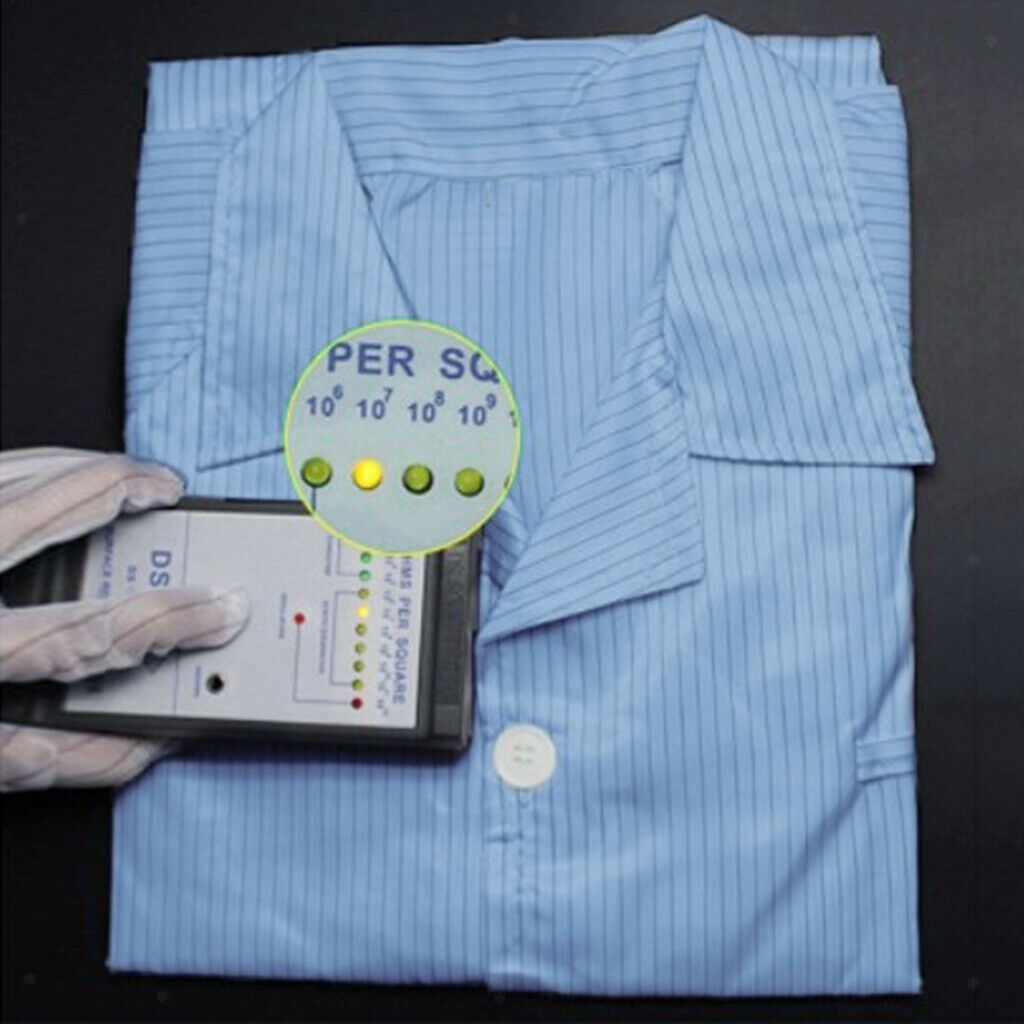 2X Unisex ESD-Safe Anti-Static Premium Lab Jacket Coat Clothing Blue M