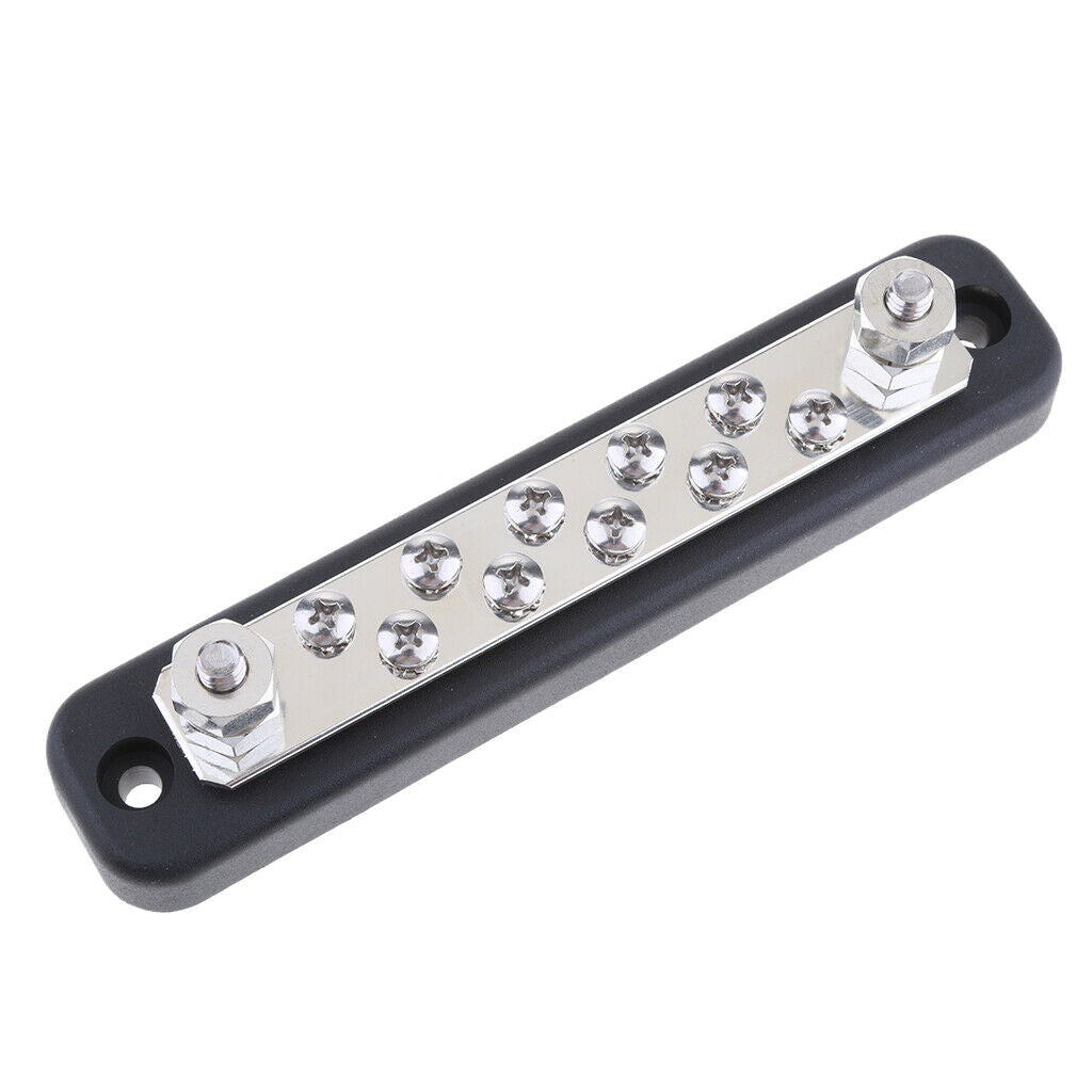 Stainless Steel Bus-Bar Electrical Terminal Junction 10P for Boat Marine RV