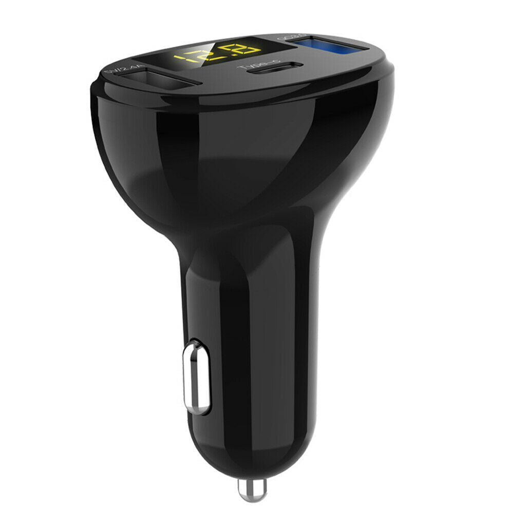 USB C Car Charger Kit Dual USB & Type-C Support QC3.0