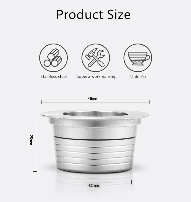 Metal Coffee Pods Reusable Capsules Filter For LAVAZZA Blue LB951/ SAECO CB-100