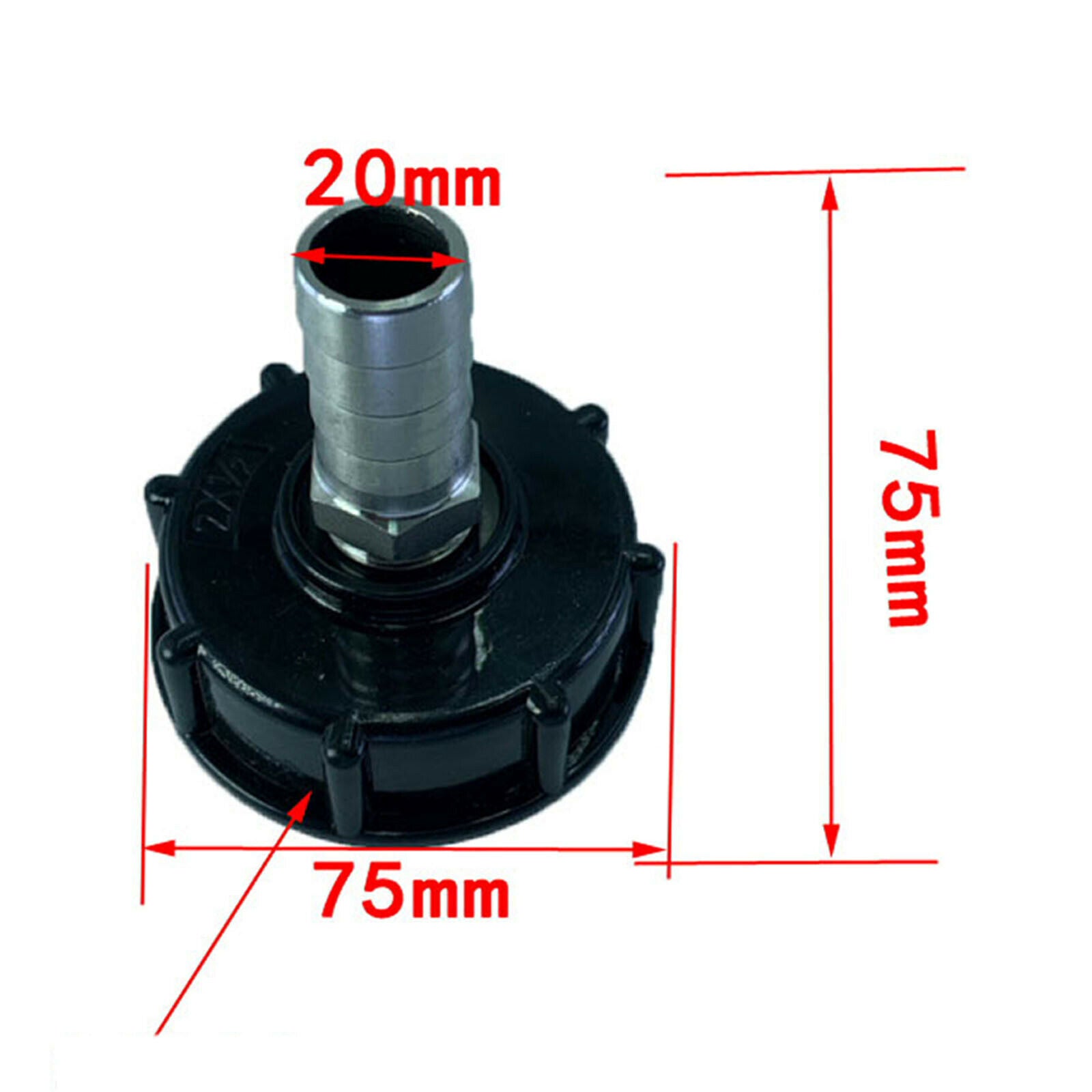 Garden Small IBC Hose Tote Tank Drain Adapter Water Tank Fitting 0.79in