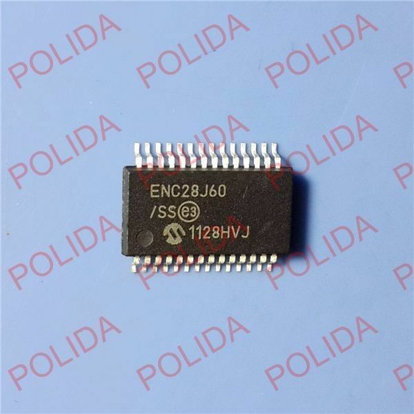 5PCS  ETHERNET CTRLR IC MICROCHIP SSOP-28 ENC28J60/SS ENC28J60T/SS ENC28J60