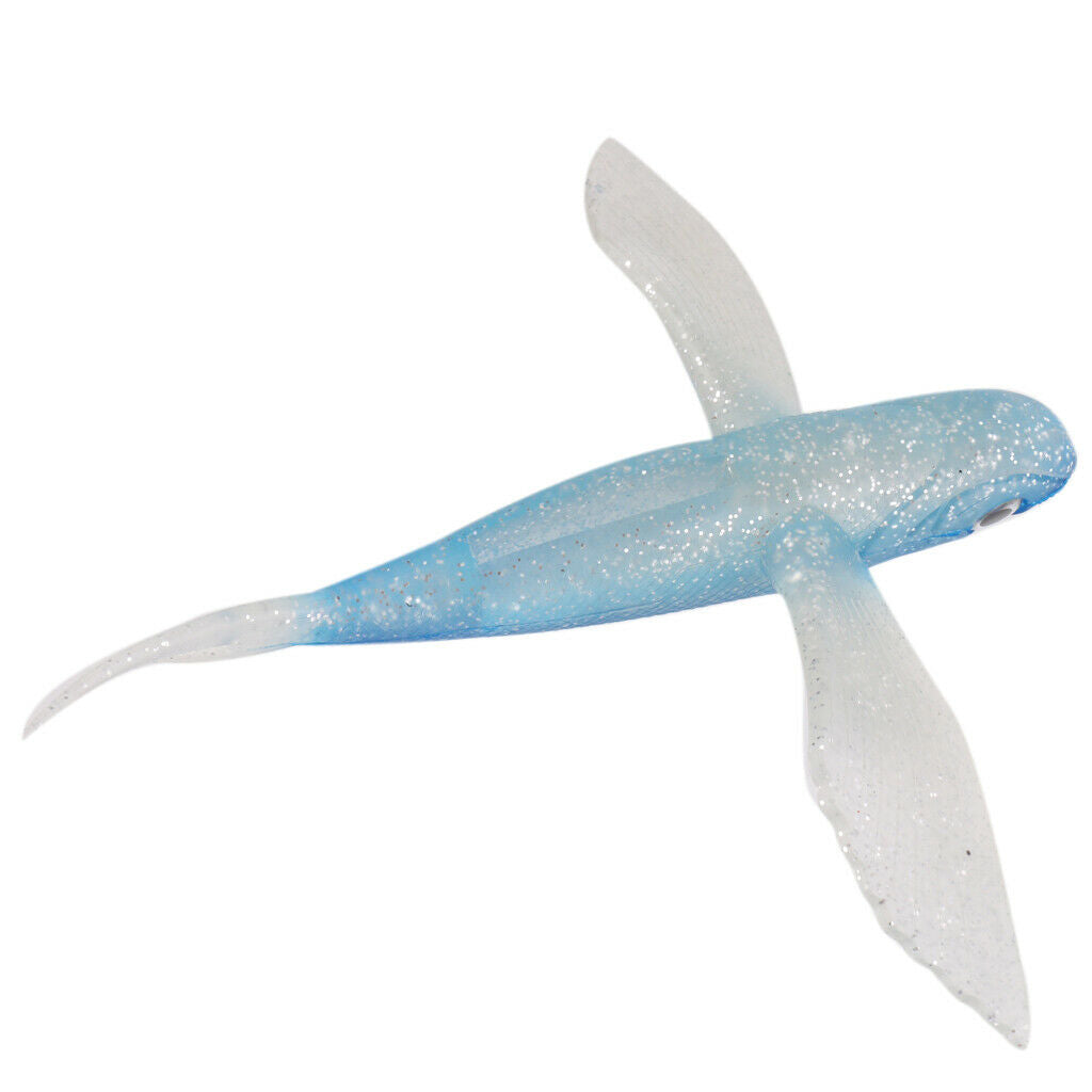 Sea Fishing 1 PCS Bionic Blue Wings Fish Soft 22cm PVC Bait Lure Crankbaits