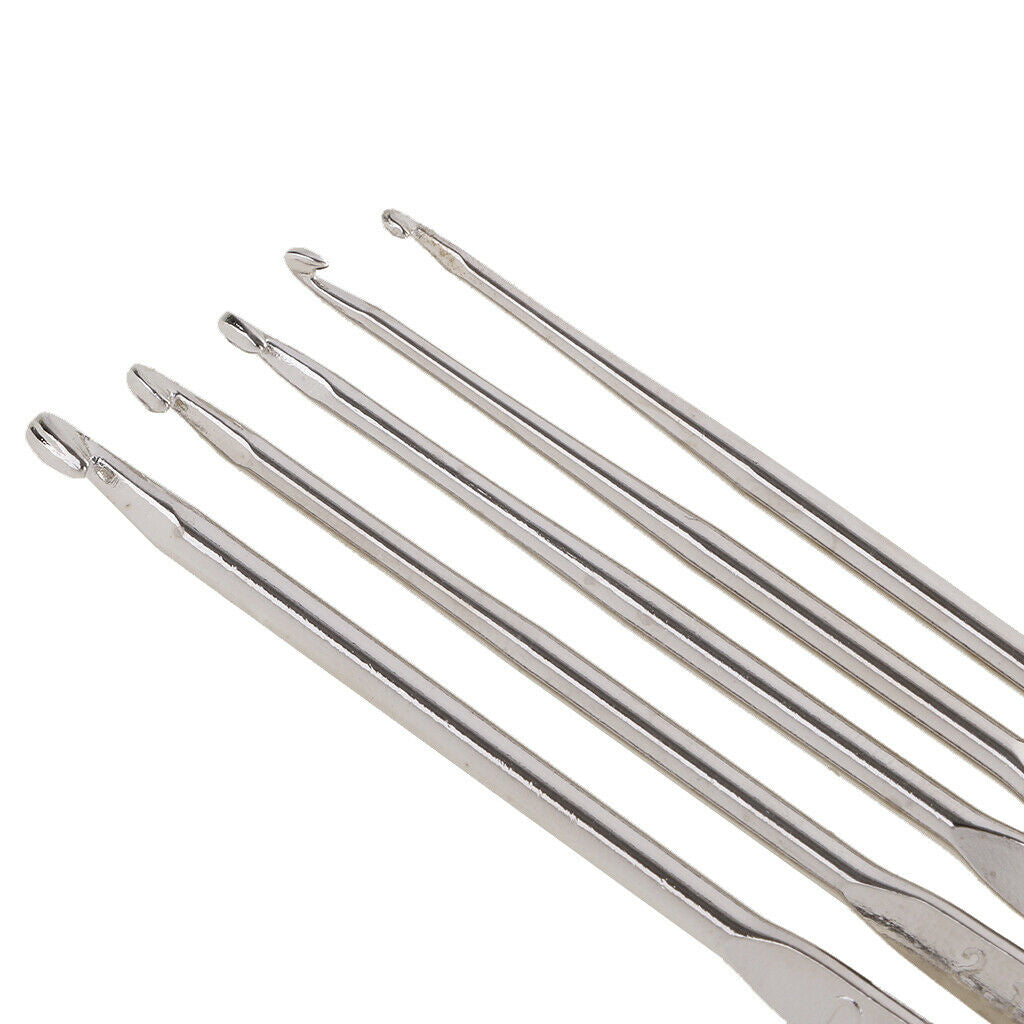5Pc Size 1.0-3.0mm Double Head Knitting Needles Crochet Hooks Set Lace Hooks