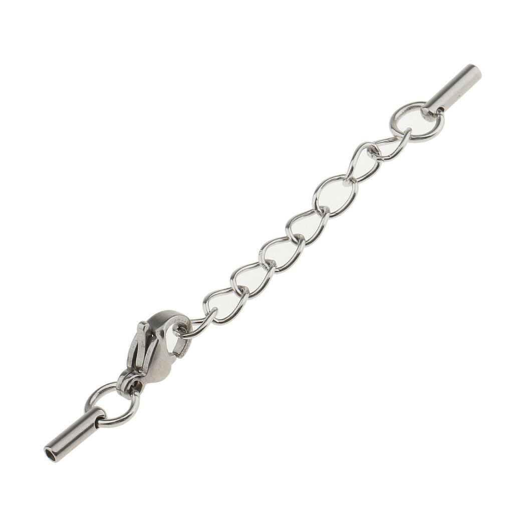 10x Stainless Steel Extender Chain with Lobster Clasp for Necklace Bracelet