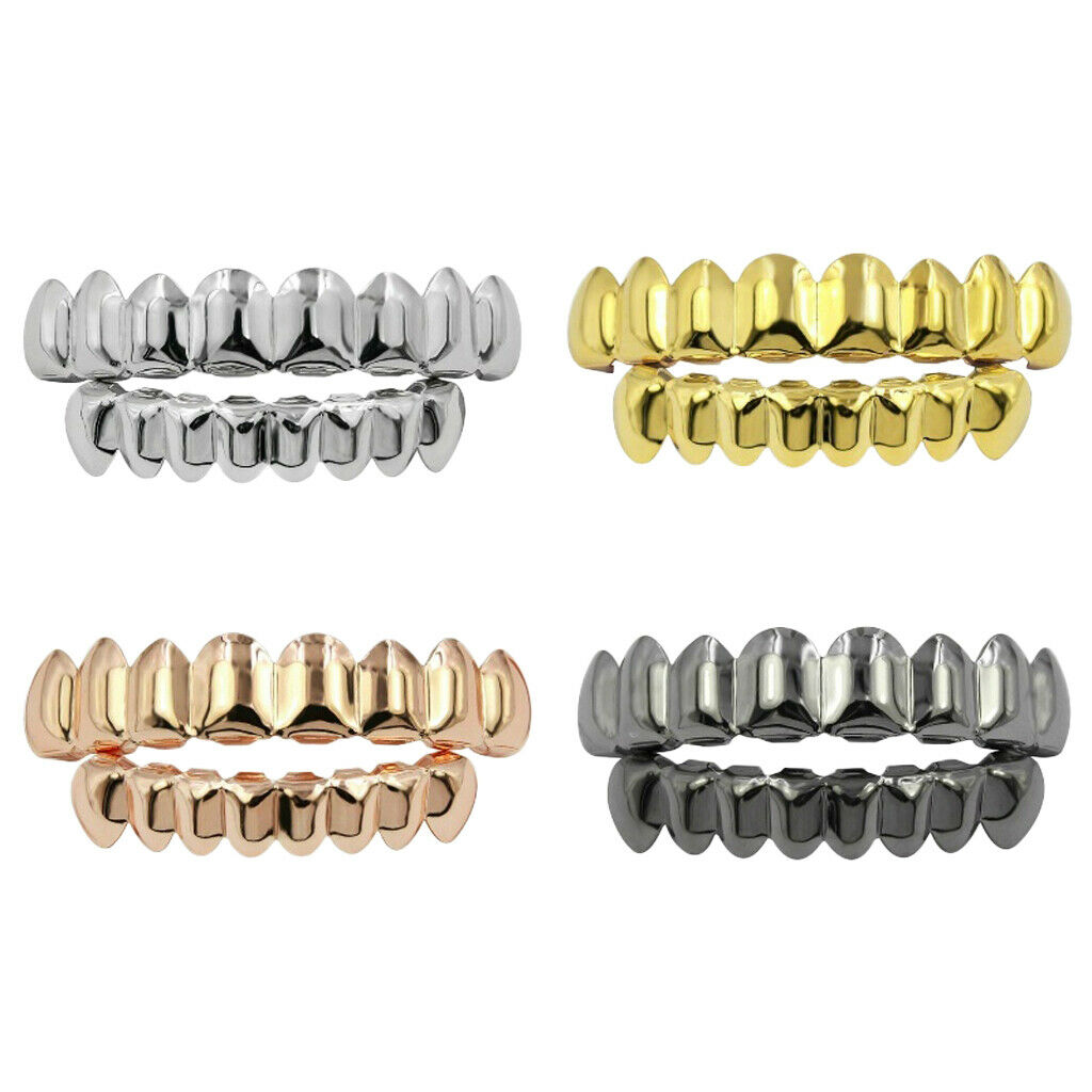 Hip Hop Women Men Teeth  Caps Top Mouth Guards Dental Grills Golden