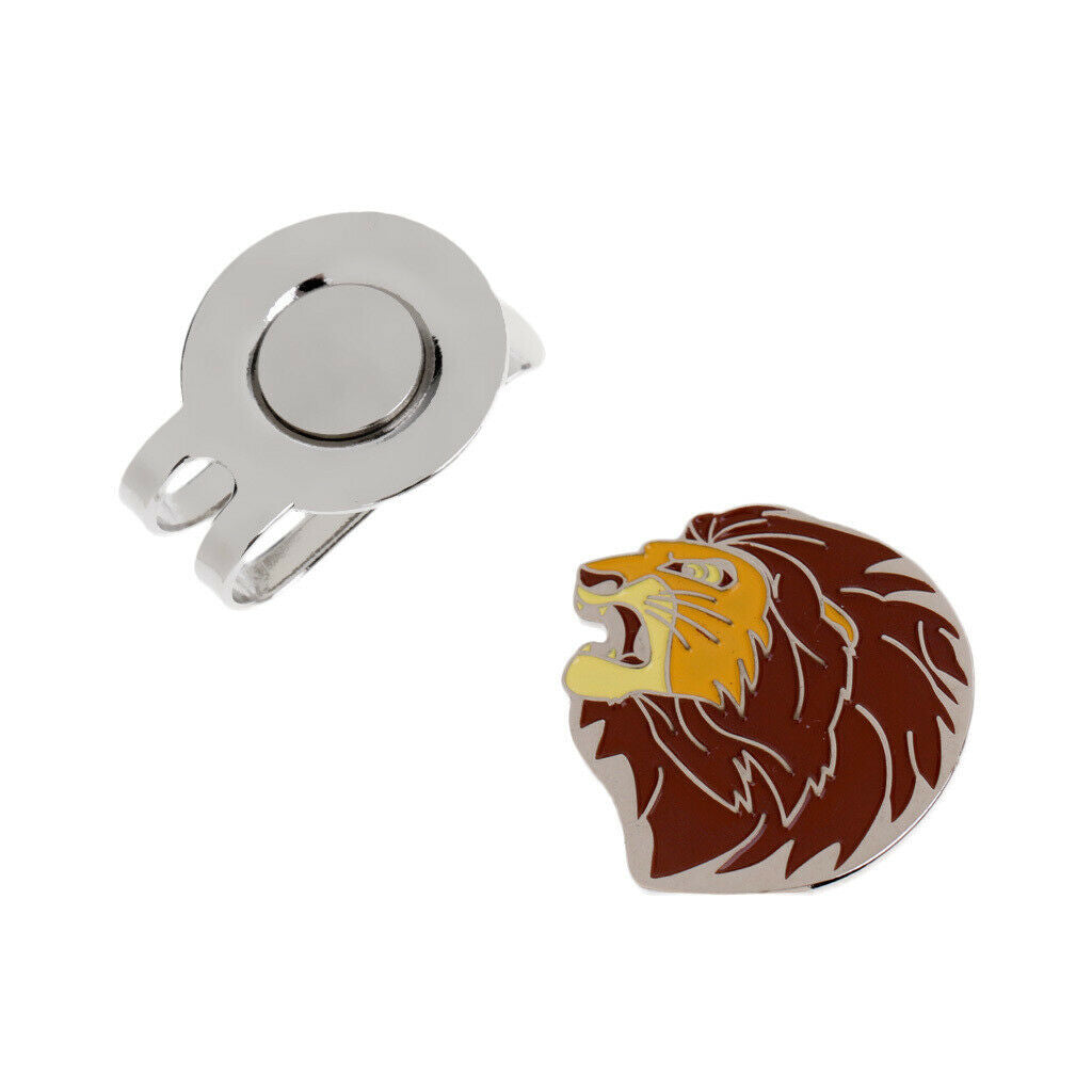 4pcs  Hat Clips with Golf Ball Marker, Cute Cartoon Animal Patterns