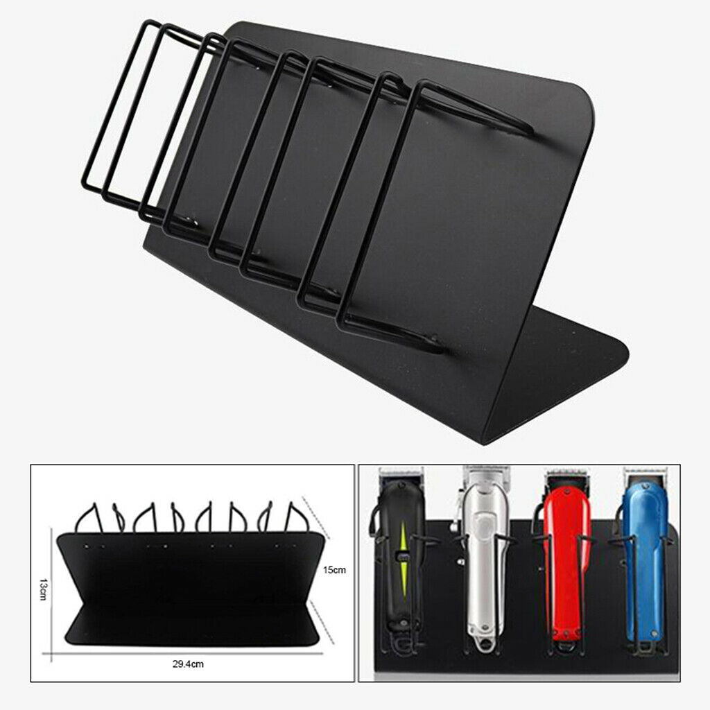 4 Slot Stainless Steel Electric Hair Clipper Storage Rack Holder Stand Organizer