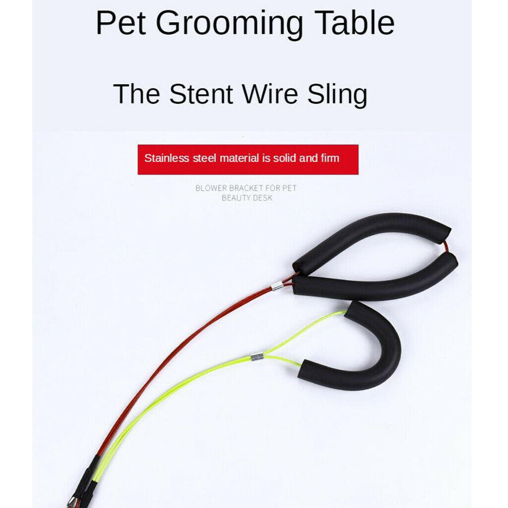 Durable Pet Grooming Stainless Steel Table Support Wire Sling Yellow+Red