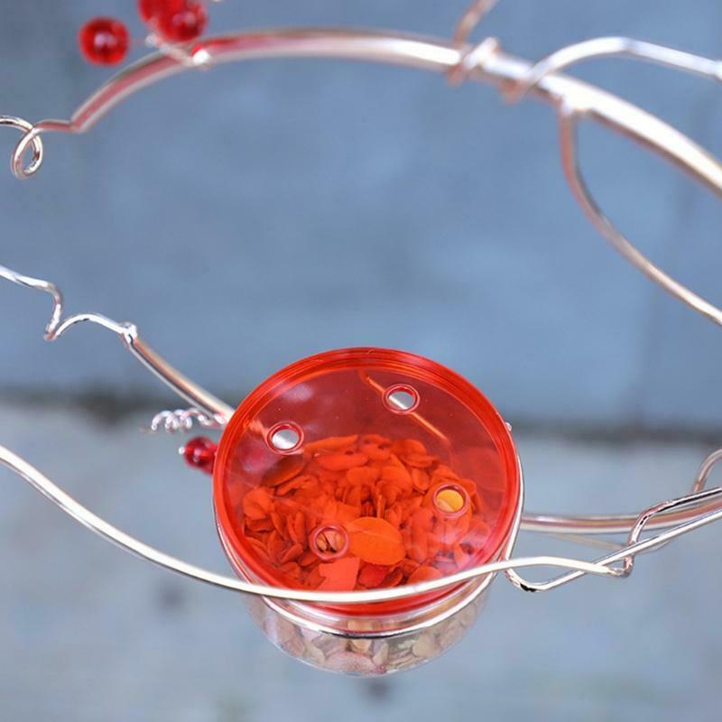 Hummingbird Feeder Metal Bird Feeder Accessory Plastic Orange Feeder Bowl