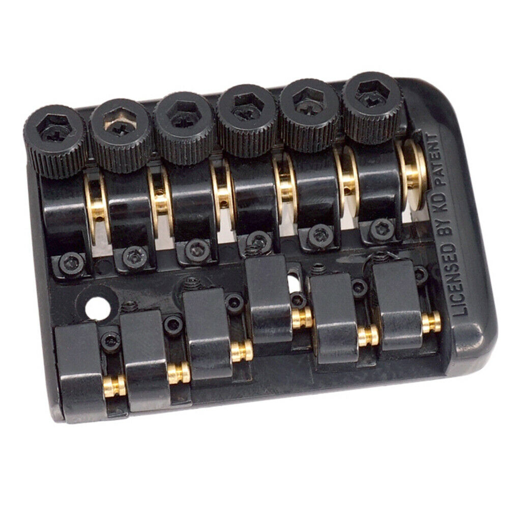 1 Set New Fixed 6 String Headless Guitar Bridge Tailpiece Set Roller Saddle