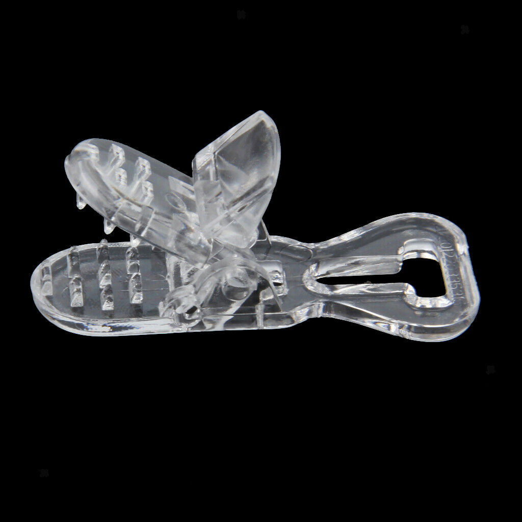 50pcs ABS T-Shape Clear Pacifier Clips Suspender Holder Craft Dummy Bib 0.8