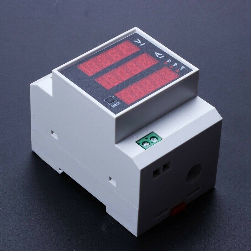 AC80-300V/100A Digital Energy Meter Din Rail LED Active Power Factor Multi-FunD3