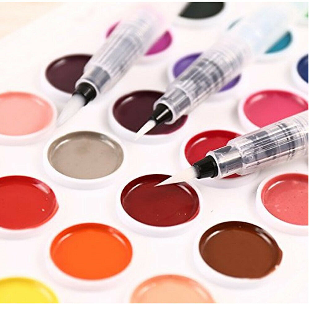 3-Piece Portable Water Brush Pen for Unrivaled Watercolor Painting Crafts