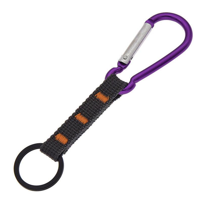 Carabiner Buckle Hook Strap keychain Ring for Camping Hiking Climbing Keyring