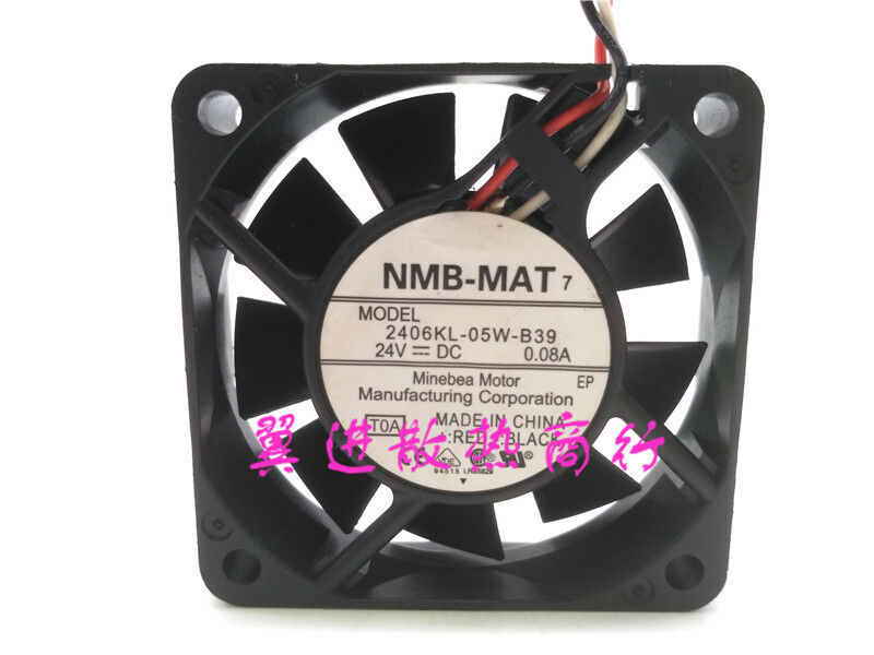 For NMB 2406KL-05W-B39 Inverter cooling fan 24VDC 0.08A 60*60*15MM 3pin