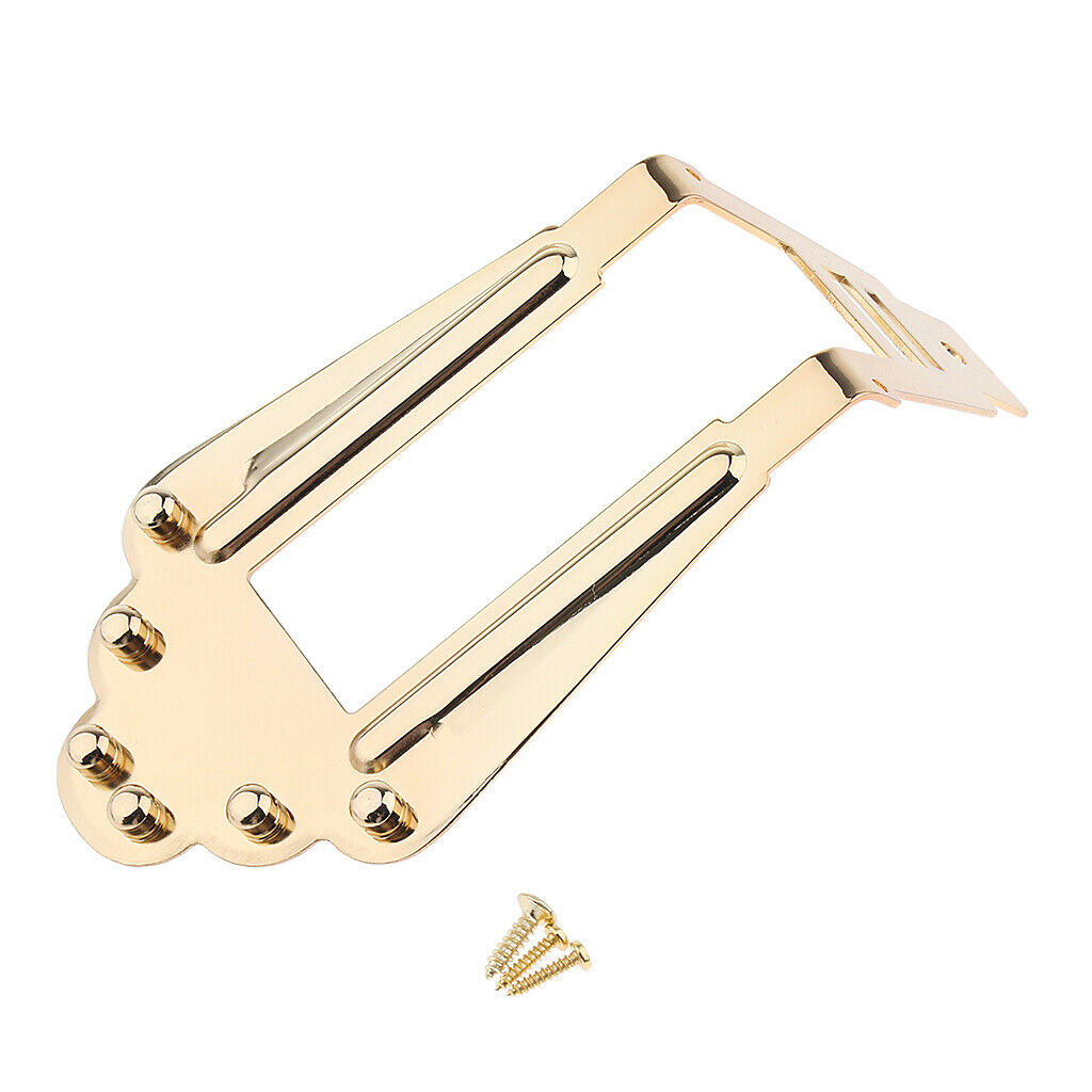 Metal 6 String Jazz Guitar Tailpiece Bridge for Archtop Guitar Replacement