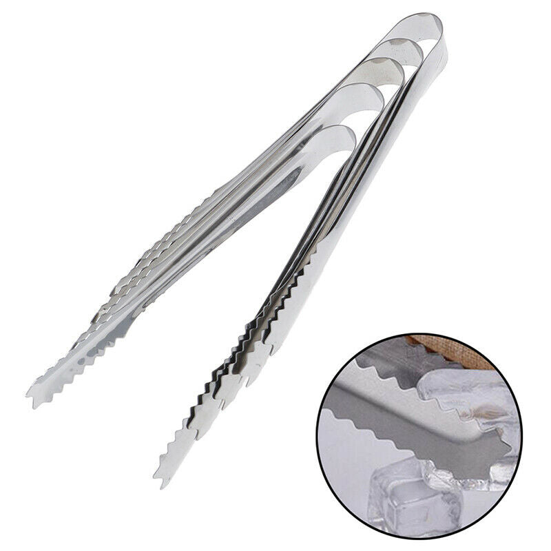 5Pcs Stainless Steel Tongs For Party Bar Clip Bread Food Ice Clamp Ice To JRBD