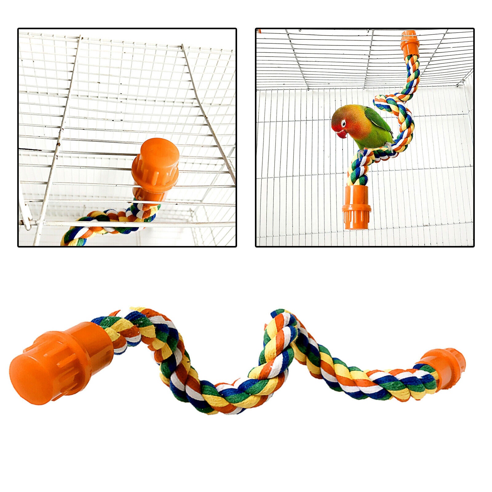 Bird Rope Perch Stand Bird Toys for Parrot Parakeet Macaw Supplies