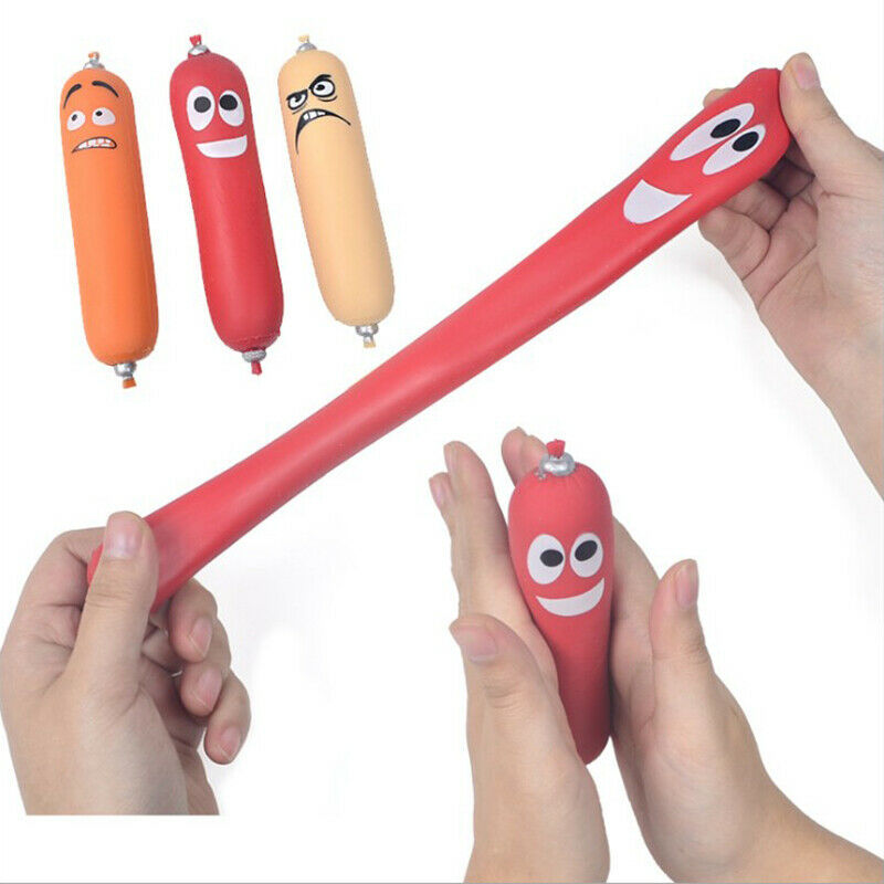 Expression Hot Dog Squeeze Stretchy Sensory Tangle Anti Stress T.l8