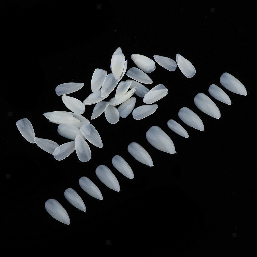 600pcs False Nail Tips Nail Practice Salons DIY Manicure Art Tools Natural
